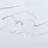  Gọng khoan không viền 8925 dáng mắt mèo titanium cao cấp 