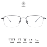  Gọng kính xẻ cước 1907 dáng chữ nhật titanium cao cấp 