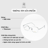  Gọng kính CRV 88513 dáng mắt mèo Titanium chính hãng 