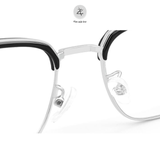  Gọng kính nửa khung 8096 dáng vuông titanium cao cấp 