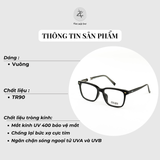  Gọng kính Puncaduo 7114 dáng vuông nhựa TR90 dẻo chính hãng 