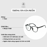  Gọng kính Zay Eyewear TR6612 dáng tròn nhựa TR90 phong cách Hàn Quốc 