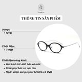  Gọng kính Zay Eyewear 1801 dáng oval phong cách Hàn Quốc 
