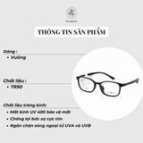  Gọng kính Tony Scott TN12 dáng chữ nhật Tr90 fullbox chính hãng 