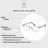 Gọng kính Chimeric 7201 dáng vuông Titanium chính hãng