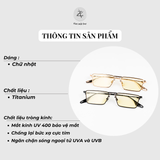  Gọng kính Gentle Monster New Bond dáng chữ nhật titanium cao cấp fullbox 
