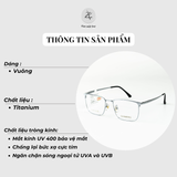 Gọng kính Chimeric 7205 dáng vuông Titanium chính hãng