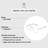 Gọng kính Molsion MJ7193 dáng phi công titanium chính hãng fullbox