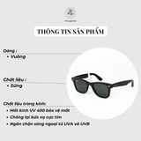 Kính mát RayBan 0RB2140CO dáng vuông sừng tự nhiên chính hãng fullbox