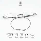  Gọng khoan không viền GM MM219 dáng lục giác titanium 