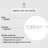  Gọng kính khoan Bolon BR1000 dáng đa giác titanium chính hãng fullbox 