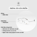  Gọng kính Lavein Paris V9016 dáng mắt mèo titanium chính hãng fullbox 
