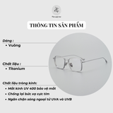  Gọng kính Dita DTX125 dáng vuông titanium cao cấp fullbox 