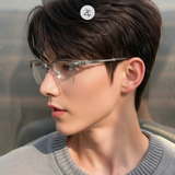  Gọng kính nửa khung Chrome Hearts CH8220 dáng vuông titanium cao cấp fullbox 