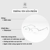  Gọng kính Sedonna 9925 xẻ cước dáng oval titanium phong cách thời trang cao cấp 
