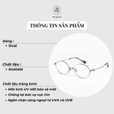  Gọng kính Zay Eyewear Vivienne Westwood V8003T dáng tròn Titanium phong cách Hàn Quốc 
