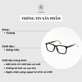  Gọng kính Gama ST1016 dáng vuông sừng tự nhiên cao cấp 