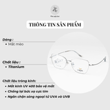  Gọng kính Lavein Paris V9009 dáng mắt mèo titanium chính hãng fullbox 