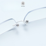  Gọng khoan không viền 5019 dáng đa giác titanium cao cấp 