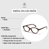  Gọng kính Zay Eyewear Vivienne Westwood BC 2237 dáng oval nhựa acetate phong cách Hàn Quốc 