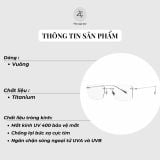  Gọng khoan không viền Bolon BR1003 dáng vuông titanium chính hãng fullbox 
