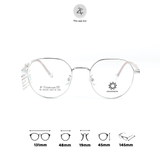  Gọng kính Kanamwon ML- 92020 dáng đa giác titanium chính hãng 