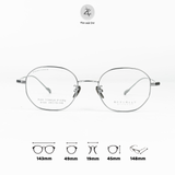 Gọng kính Zay Eyewear 9109 dáng đa giác titanium phong cách Hàn Quốc