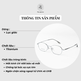  Gọng kính Zay Eyewear 92028 dáng đa giác Titanium phong cách Hàn Quốc 