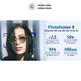 Tròng kính Đổi màu khói đen Lọc ánh sáng xanh Zeiss PhotoFusion X Extra Grey Chính Hãng (Sẵn)