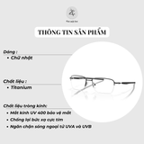  Gọng kính nửa khung Oakley Gauge 3.2 Blade 0OX5128 dáng vuông kim loại C-5™ Alloy chính hãng fullbox 
