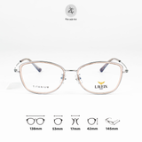 Gọng kính Lavein Paris V9010 dáng mắt mèo titanium & nhựa TR90 chính hãng fullbox