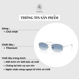  Kính mát RayBan 0RB3832 dáng chữ nhật chính hãng fullbox 