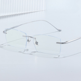  Gọng khoan không viền 69073 dáng chữ nhật titanium cao cấp 