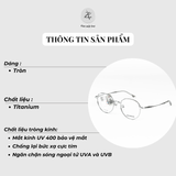  Gọng kính New Balance Elock NBN07093X dáng tròn titanium chính hãng fullbox 