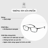  Gọng kính Bellagio 50133 dáng chữ nhật phong cách Hàn Quốc 