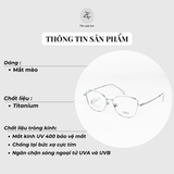  Gọng kính CRV Z002 dáng mắt mèo Titanium chính hãng 