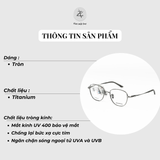  Gọng kính New Balance Elock NBN07098X dáng tròn titanium chính hãng fullbox 