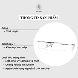  Gọng kính nửa khung Oakley Barrelhouse 0.5 0OX3174 dáng chữ nhật kim loại C-5™ Alloy chính hãng fullbox 