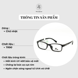  Gọng kính AkiraZenshi AK18 dáng chữ nhật nhựa TR90 dẻo chính hãng 
