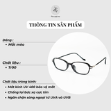  Gọng kính Zay Eyewear TR23125 dáng mắt mèo TR90 phong cách Hàn Quốc 