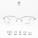  Gọng kính xẻ cước Sedonna 2547 dáng mắt mèo titanium chính hãng 