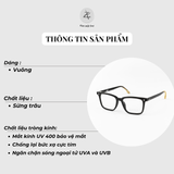  Gọng kính Gama ST1011 dáng vuông sừng tự nhiên cao cấp 