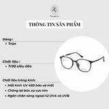 Gọng kính IRVINJIN 1073 dáng tròn nhựa TR90 phong cách Hàn Quốc 