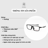  Gọng kính New Balance Elock NBS09445X dáng vuông nhựa TR90 chính hãng fullbox 