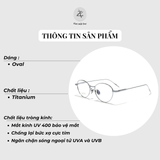  Gọng kính GG16990 dáng oval titanium cao cấp 