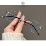  Gọng khoan không viền M849 dáng chữ nhật titanium cao cấp 