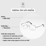  Gọng kính Sedonna 10026 dáng mắt mèo titanium phong cách thời trang cao cấp 