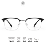  Gọng kính nửa khung 8096 dáng vuông titanium cao cấp 