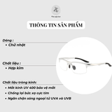  Gọng kính thể thao 8003 dáng chữ nhật khung thép không gỉ chạy xe đạp 