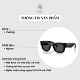  Kính mát RayBan x Jennie Wayfarer Puffer 0RB4940 dáng vuông chính hãng fullbox 